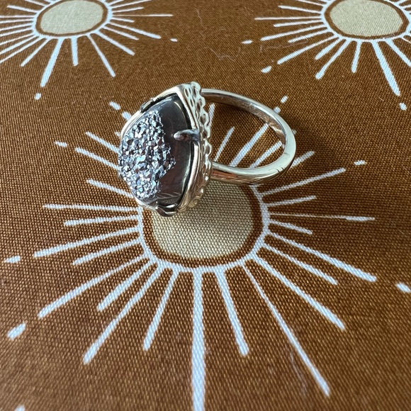 Kendra Scott Ring - Gold Band / Druzy Stone - Picture 3 of 5